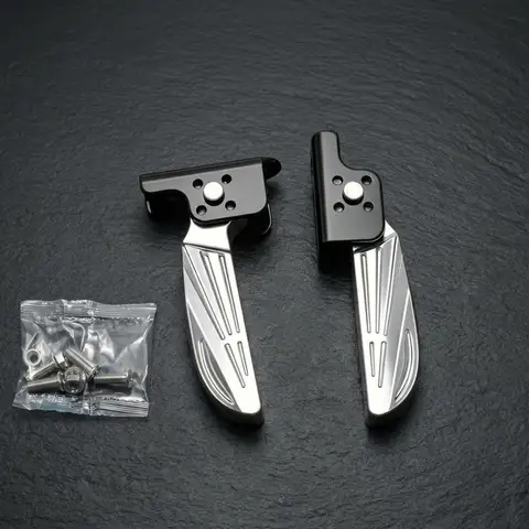 2 Pieces Folding Scooter Footrest Anti-Slip Electric Scooter Footrest Folding Foot Peg Easy Install Vehicle Accessory