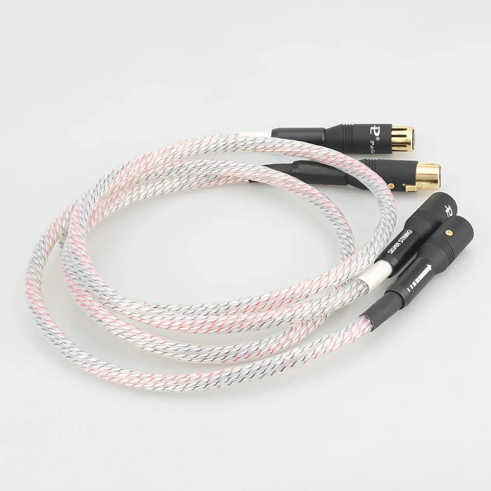 كابل ميزان XLR مطلي بالفضة XR001 من Audiocrast لكابل XLR المضخم المسبق HIFI