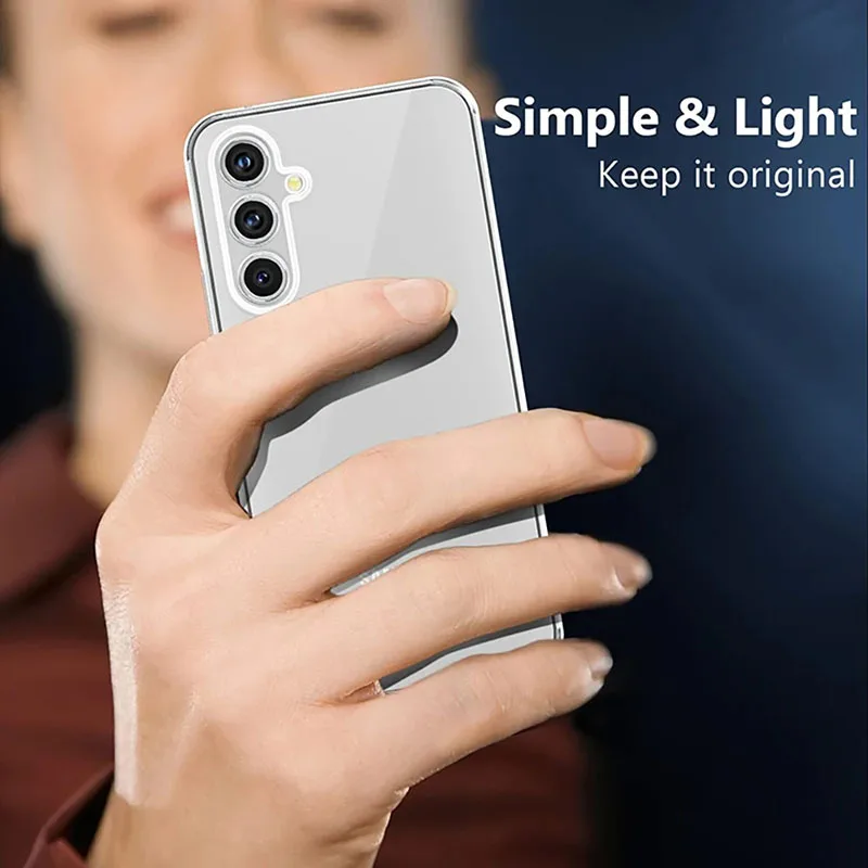 Ultra Thin Clear Silicone Soft TPU Case For Samsung Galaxy S23 S24 S21 FE S22 Plus Ultra A54 A34 A14 Transparent Bumper Coque