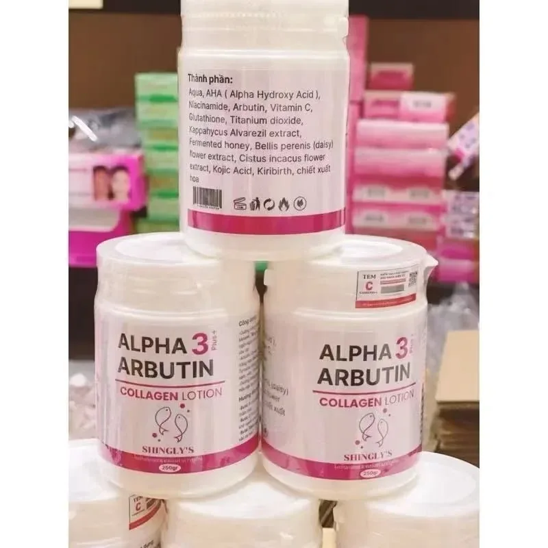 

Whitening Alpha 3 Plus Arbutin Collagen Lotion 200g Body Cream from Viet Cty
