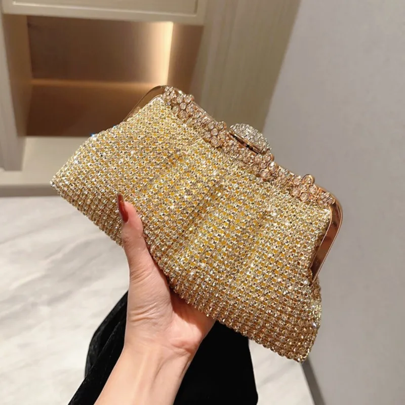 Luxy Moon Luxury Rhinestone Evening Clutch Bag Dress Wedding Bride Handbag Shiny Design Party Banquet Lady Portable Purse Z534