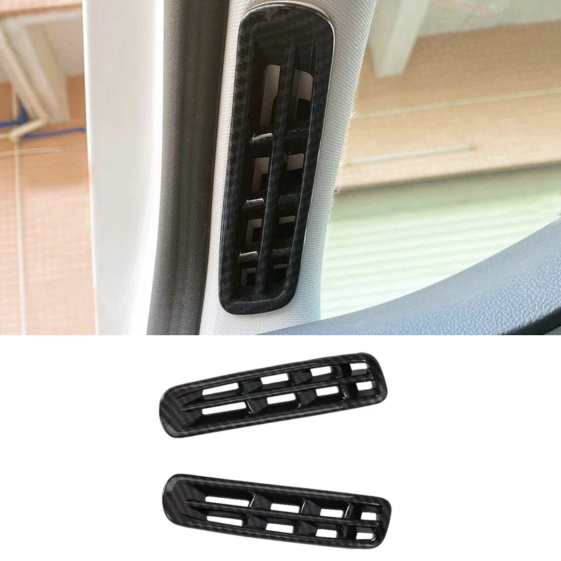 For Ford Focus 2019 2020 2022 2021 MK4 Car Carbon Fiber Style Front Column Air Outlet Cover Accessories Trim