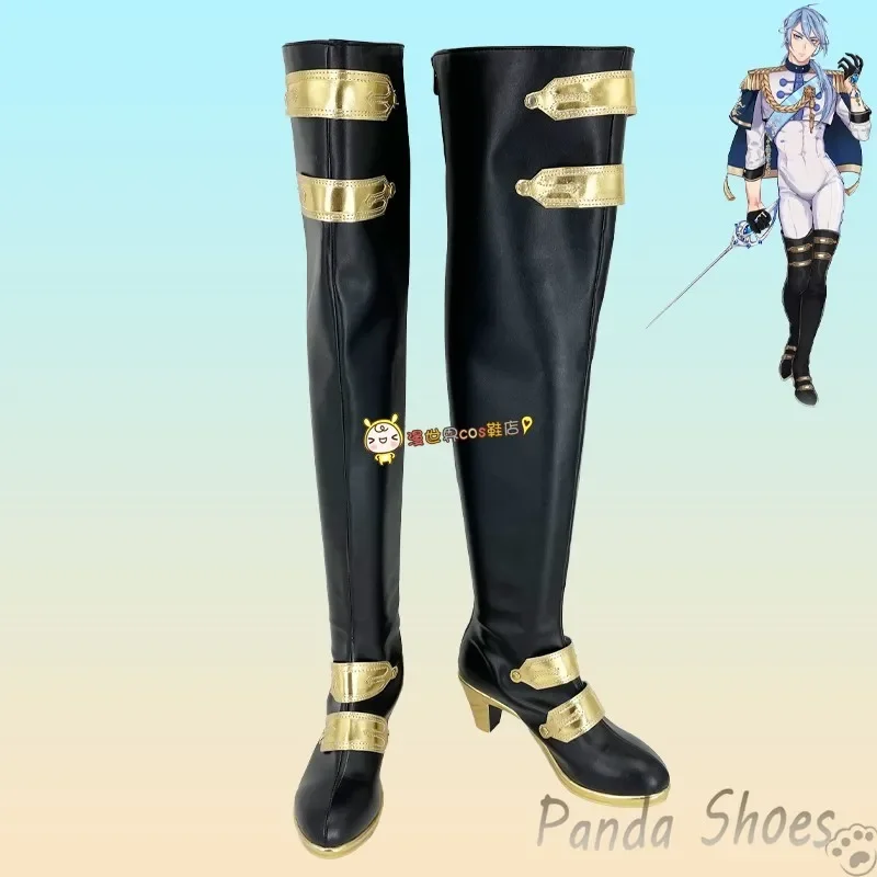 Nu Carnival Edmond Cosplay Schuhe Anime Spiel Cos Schwarze Stiefel Nu Karneval Edmond Cosplay Kostüm Prop Schuhe für Halloween Party