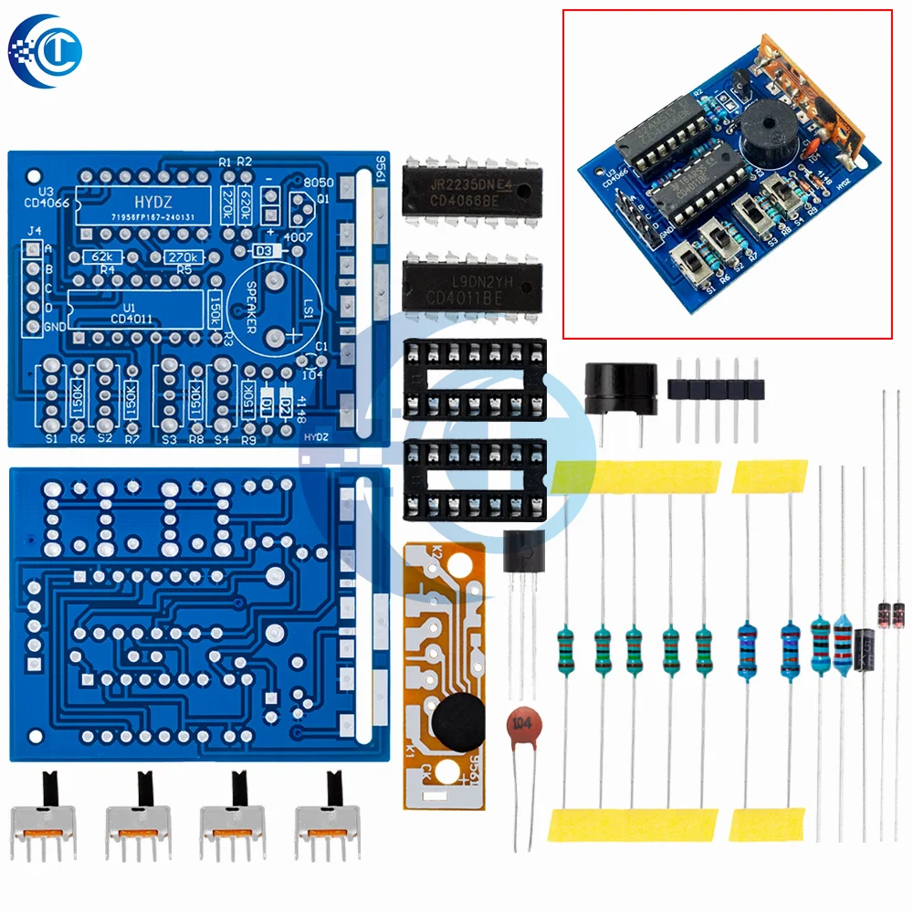 16-Sound DIY Electronic Music Box Soldering Kit, Bird, Animal and Vehicle Sound Effect Module