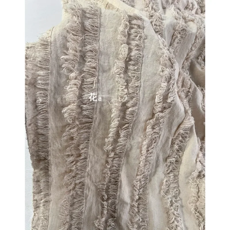 

Жаккардовая ткань, полоска с узором, потертая старая текстура, дизайнерская Ткань для шитья, ткань для шитья, измерители шитья, хлопковый и Льняной материал