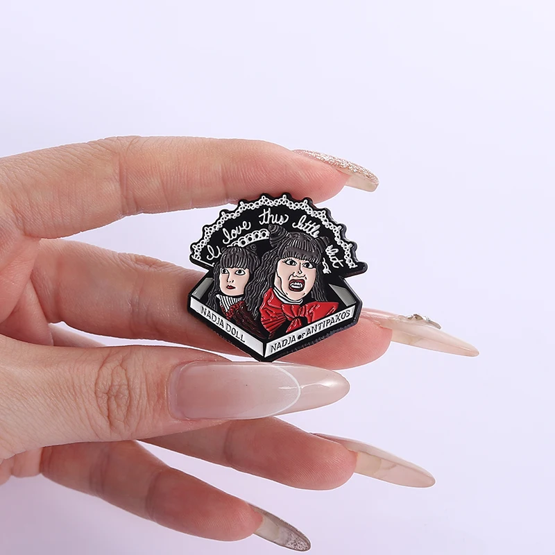 Anime Movies Set Character Enamel Pins Humor Comedy Red Eared Rabbit Brooches Lapel Badges Funny Jewelry Gift for Friends image 4