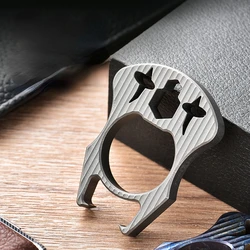 Titanium Alloy Decompression Hand Grip Tide Play EDC Multi-functional Utility Bottle Opener Hex Nut Tool Finger Tiger