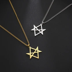 Vassago Thelema Hexagram Necklace 6-Pointed Star Pendant Necklace Vintage Religion Talisman Amulet Jewelry Gift