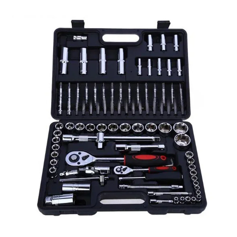 

94PC Sleeve Combination Car Repair Tool Packages Auto Chrome Vanadium Steel Hardware Tools Hand Tools Set