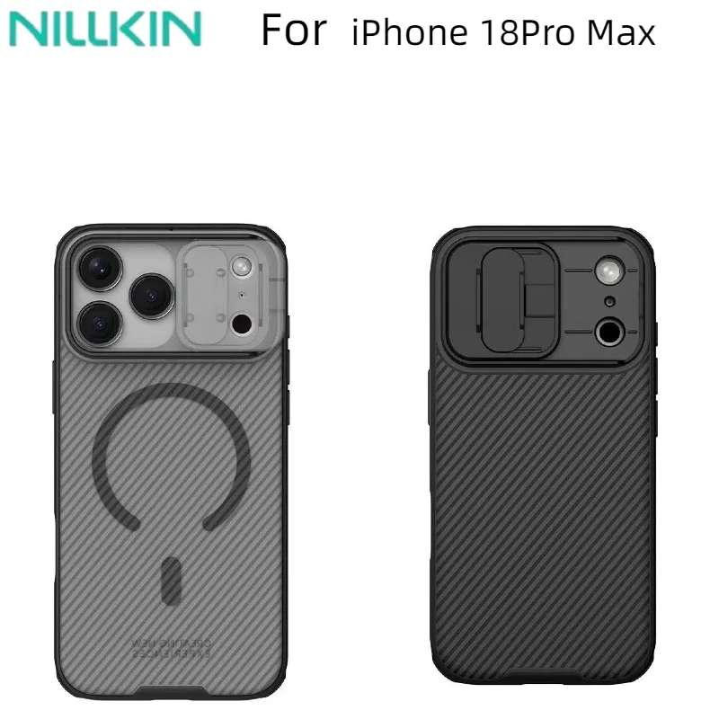 For iPhone 18 Pro Max/17 Pro Max NILLKIN CamShield Pro Magnetic Case Durable PC TPU Slide Camera Cover Anti-Fingerprint Case
