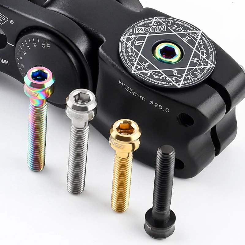 MUQZI バイク M6 チタン合金ステムトップキャップネジ M6x35mm M6x30mm