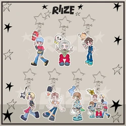 Kpop Idol RIIZE Charm Keychain  SHOTARO EUNSEOK SUNGCHAN Keyring WONBIN SOHEE ANTON HD Acrylic Pendant Backpack Accessories