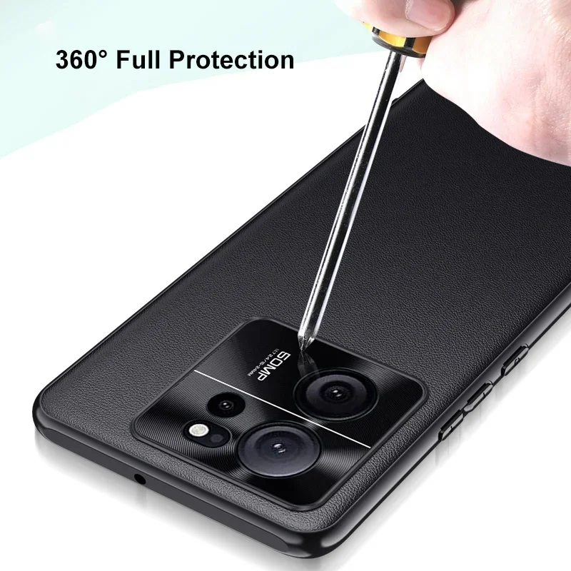 For Redmi K60 Ultra Cover Luxury Leather Case For Xiaomi Mi 13T Pro Mi13T Back Matte Silicone Full Protection Phone Case Coque