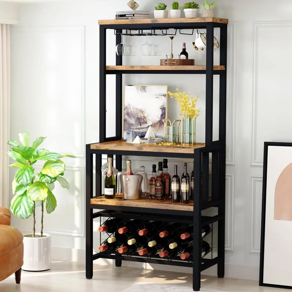 Piso autônomo Wine Rack Cabinet, Alto Armazenamento Racks, Liquor Cabinet