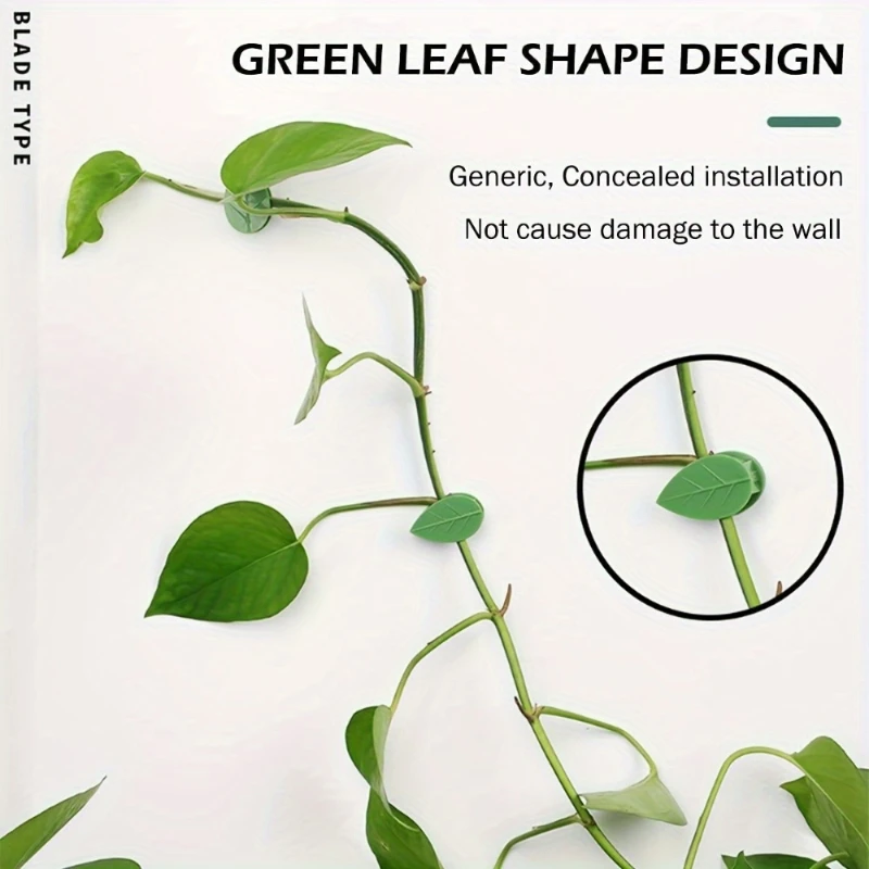 22pcs Seamless Green Plant Fixator Household Wall Climbing Buckles Green Ivy Vine Climbing Artifact Gardening Accessories