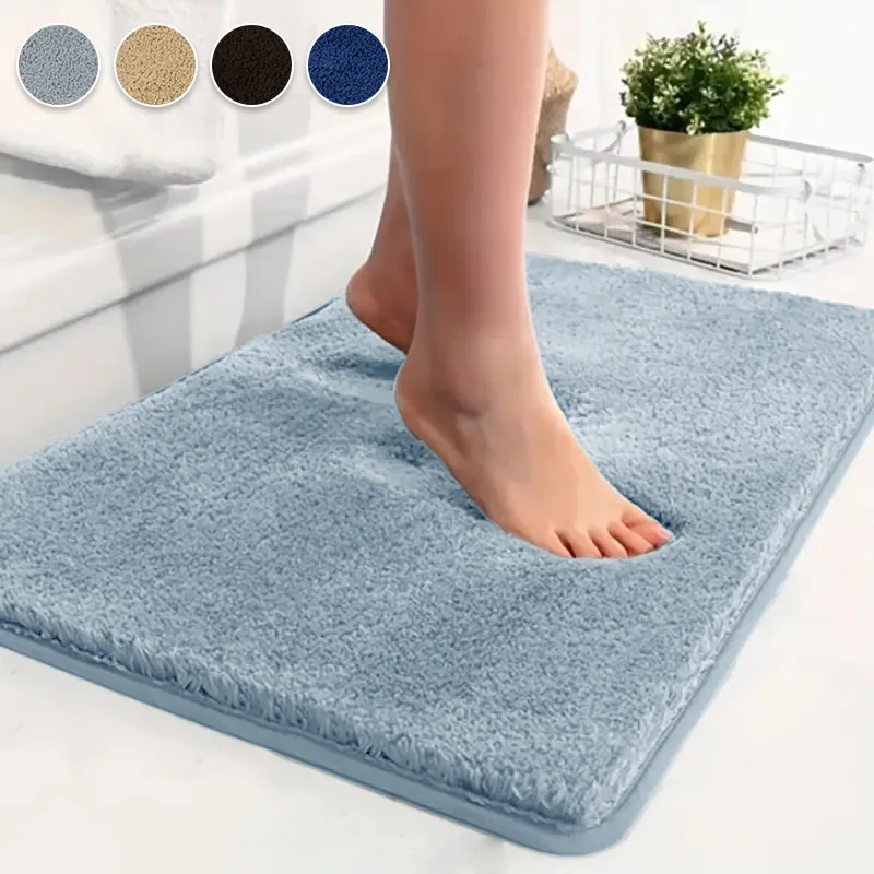 Bath Rugs Soft Absorbent Shaggy Bathroom Mat Rug For Bath Room Bedroom Living room Floor Mats