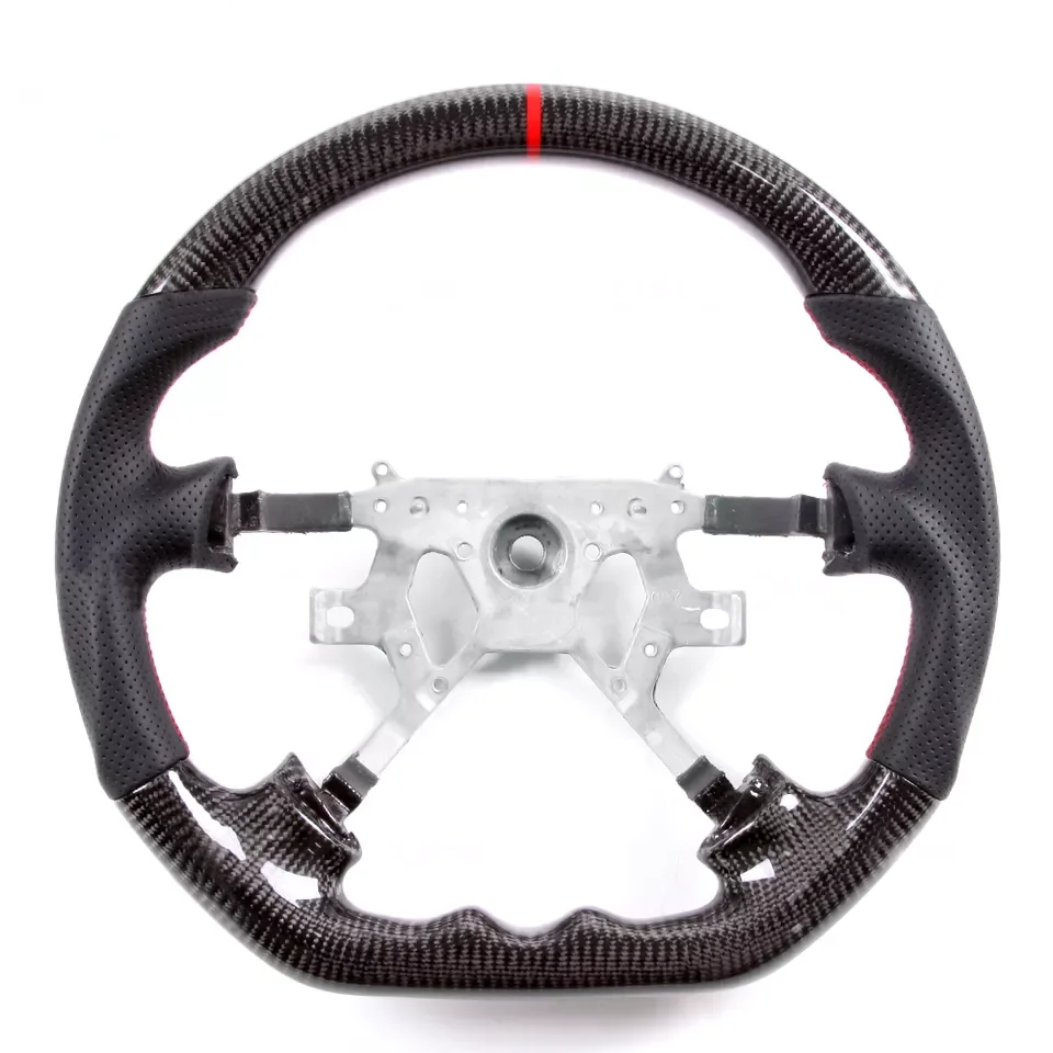 Carbon Fiber Steering Wheel Perforated Leather Steering Wheel For Nissan Patrol Y61 GR GU