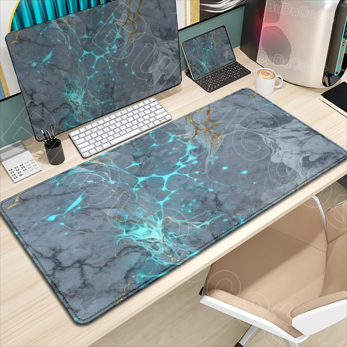 

Office Game Big Table Mouse Pad Gaming Mouse Pad Desk HD Marble Texture Board Game Mousepad Computer Gaming 900x400mm Large Size