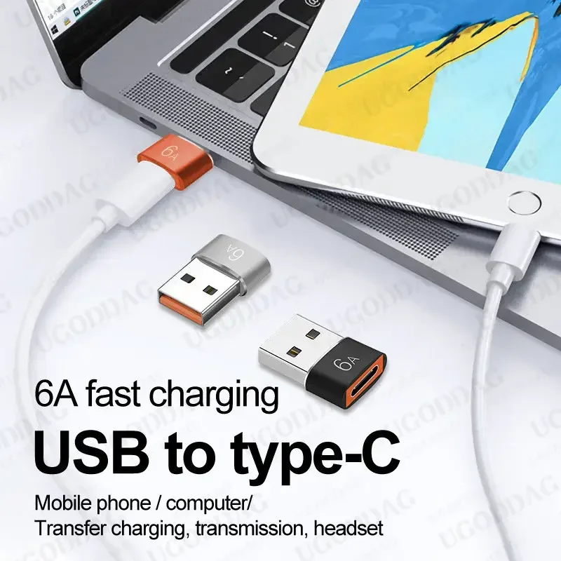 6A Type C To USB 3.0 OTG Adapter USB C Female To USB Male Converter For MacBook Pro Samsung S20 Xiaomi Huawei USBC OTG Connector