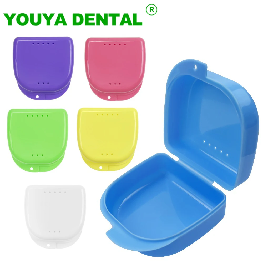 

10pcs Denture Storage Case Orthodontic Retainer Box Mouth Guard Braces Aligner Container Oral Hygiene Supplies Tray Dentistry