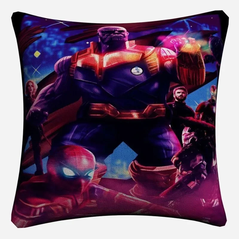 Avengers Movie Images Linen Soft and Comfortable Pillowcase Size 45cmx45cm Home Bedroom Office Hotel Car Decoration Pillowcase .