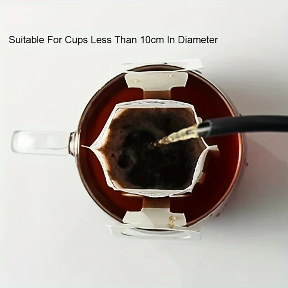 50 Disposable Coffee Filter Bags with Handles, Perfect for Espresso and Tea, Suitable for Home or Office Use, Coffee Accessories