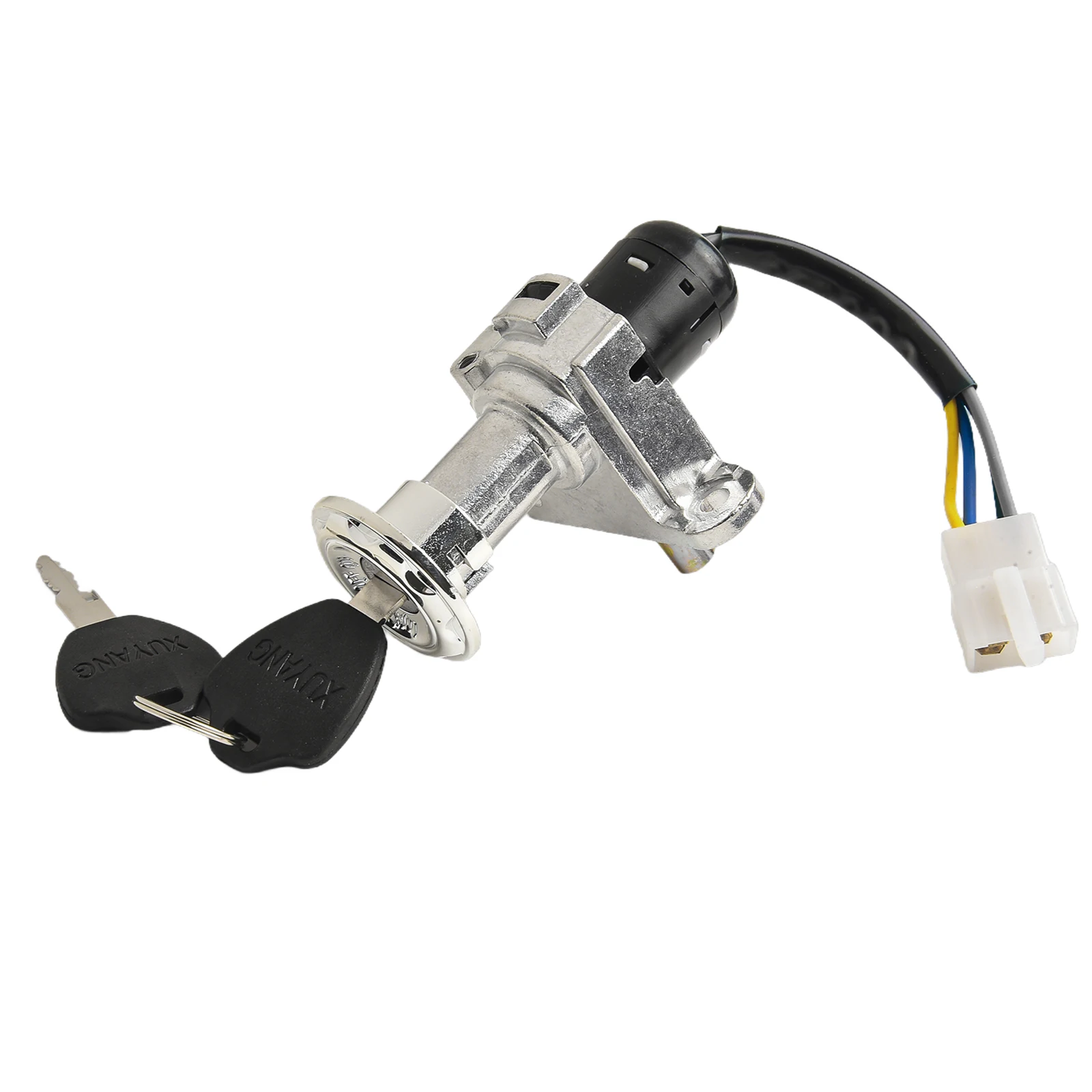 Key Switch for Electric Bike and Scooter Lock System 24 Wire Position Replacement Part Compatible with 2 and 4 Wire Series