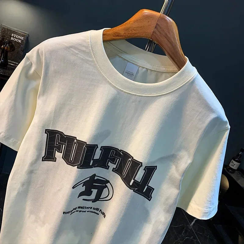 2026 New Printed Short sleeved T-shirt for Men's Loose Large Summer Thin Casual Fashion Clothing Top