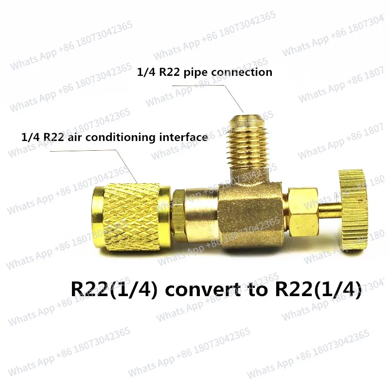 R22/R410 محول شحن التبريد موصل إضافة السائل الملحقات أداة التبريد المنزلية لخدمة صمام الأمان