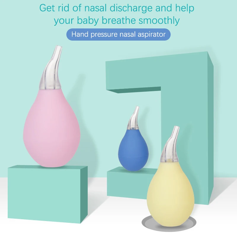 Water Drop Kid Nasal Aspirator Manual Soft Baby Nasal Aspirator Suction Pump Safe Hygienic Nose Cleaning Tool Infant Health Care