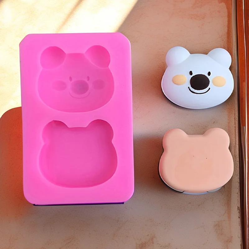 1 piece, 2 pieces with persimmon pepper, bear burger, piglet burger, bear sandwich combination mold, sugar flipping silicone mol