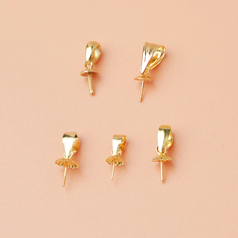 

NYMPH изящное ювелирное изделие 18 К Золотое ожерелье кулон аксессуары Genunie Au750 DIY серьги результаты полированный Шарм