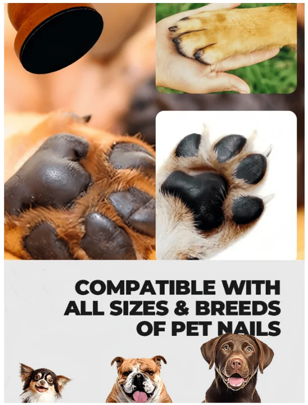Wooden Handle Dog Nail File Reusable Sandpaper Pads Pet Nail Grinder Gentle Dog Claw Trimmer Grooming Tool For Medium Large Dogs