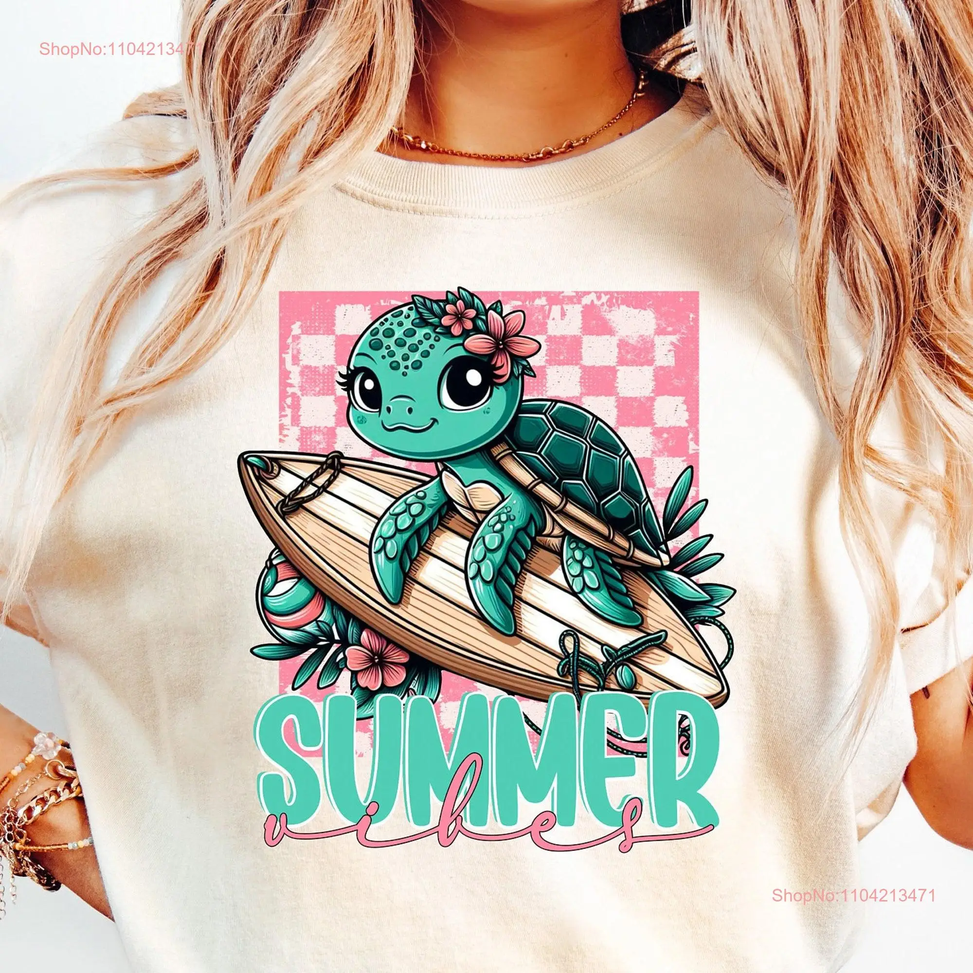 Summer Vibes T Shirt Boho Beach shirts Birthday Girl Friends for Women Mother's Day Mother long or short sleeves