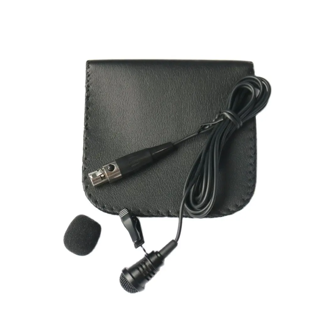 

4Pin Mini Cardioid Clip-On Lapel Microphone For Shure ULXD SLXD QLXD AD with Clip Protective Bag