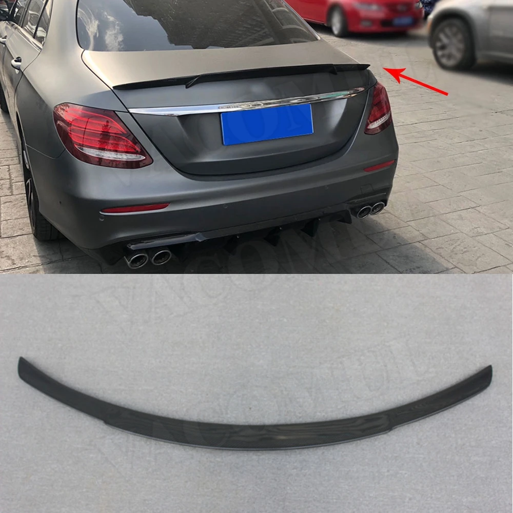 

VACOMUL For E Class Rear Carbon Fiber Trunk Boot Spoiler Wing for Mercedes Benz W213 E200 E300 E400 E550 Sedan 2017-2019 B style