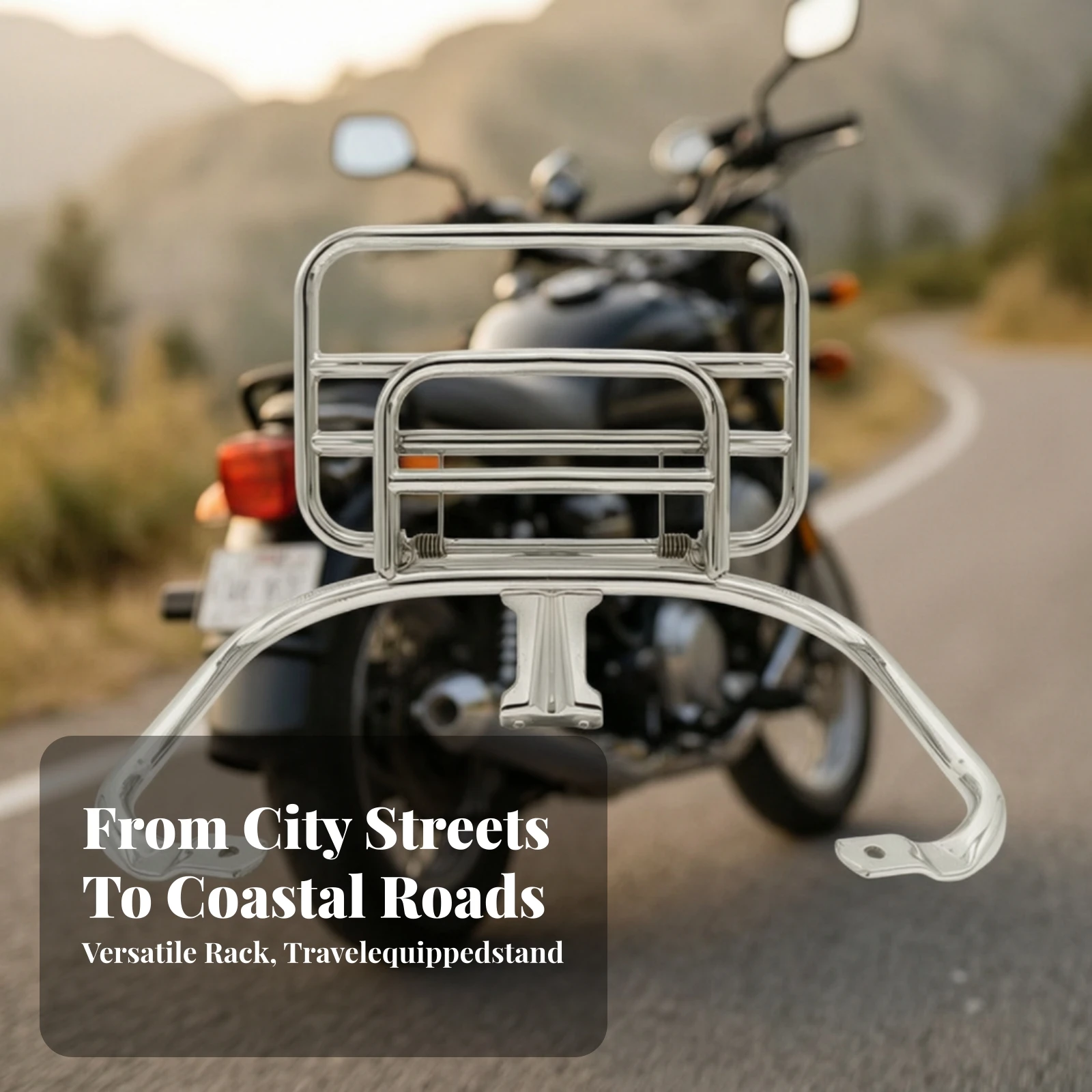Scooter Luggage Rack Rust-Proof Scooter Rear Rack Rear Carrier Long-Lasting Heavy-Duty for Commuters, Commuting, Touring