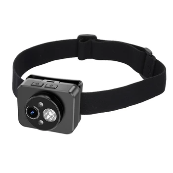 Super Bright LED Head-mounted 1080P Action Camera for Cycling, Climbing and Extreme Sports