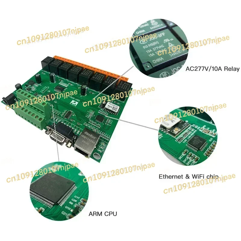 

2025 НОВЫЙ KC868-H8B Контроллер домашнего модуля Ethernet RJ45/WiFi/RS232 Система переключения Узло-красный MQTT HTTP TCP Реле
