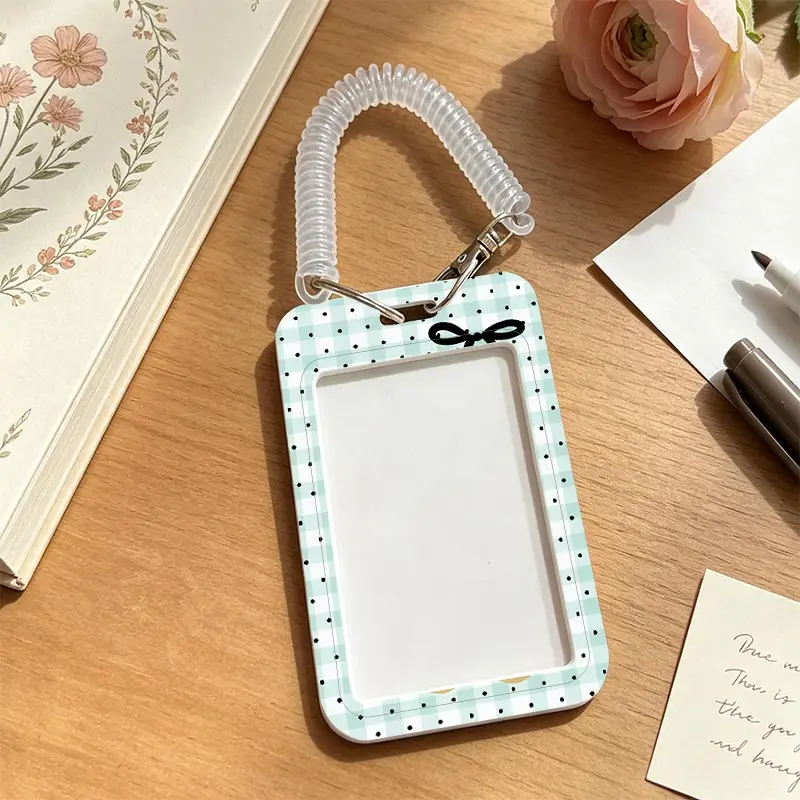 Cards Cover for Student Bus/Meal Card Protection Case Pendant Keychain Credential Badge Holder Kpop Photocard Holder