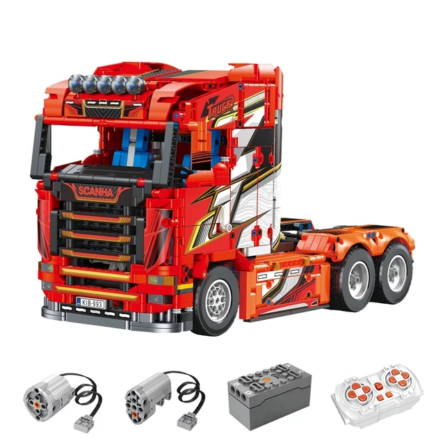 IN STOCK JJ9070 MOC Technical Tractor Truck Bricks Assembling Building Blocks Model Children's Toys Birthday Gift Set