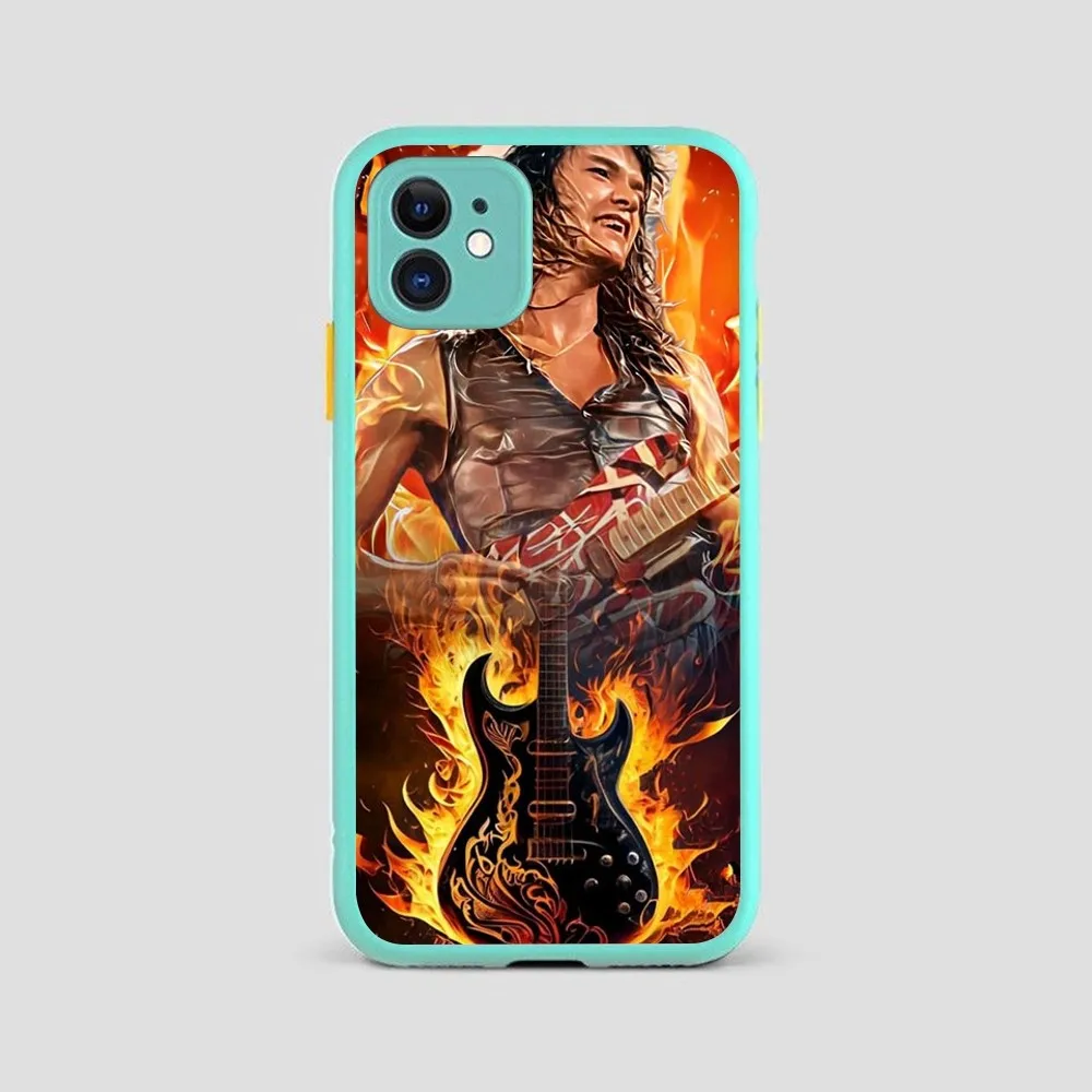 E-Eddie V-Van-Halen Music Guitar Phone Case For IPhone 14 11 12 13 Mini Pro Max 8 7 Plus X XR XS MAX Translucent Matte Cover