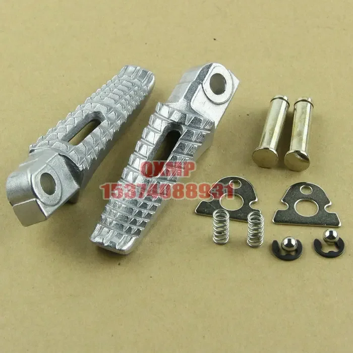 For Suzuki GSR400 GSR600 GSXR600 GSXR750 GSXR1000 GSXR1300 B-king Hayabusa Motorcycle Silver Front Rear Footrests Foot pegs