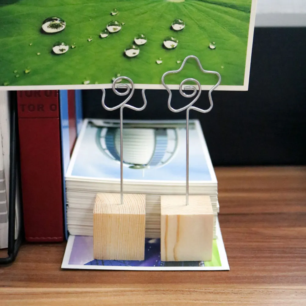 

6pcs Desktop Photo Clips Creative Message Holders Display Stands Decorative Office Home Use Note Clip