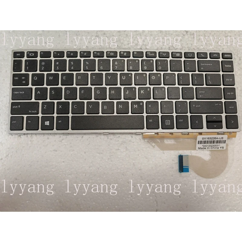 f  New for HP Elitebook 745 G5 840 G5 laptop Keyboard US No Backlit No Point