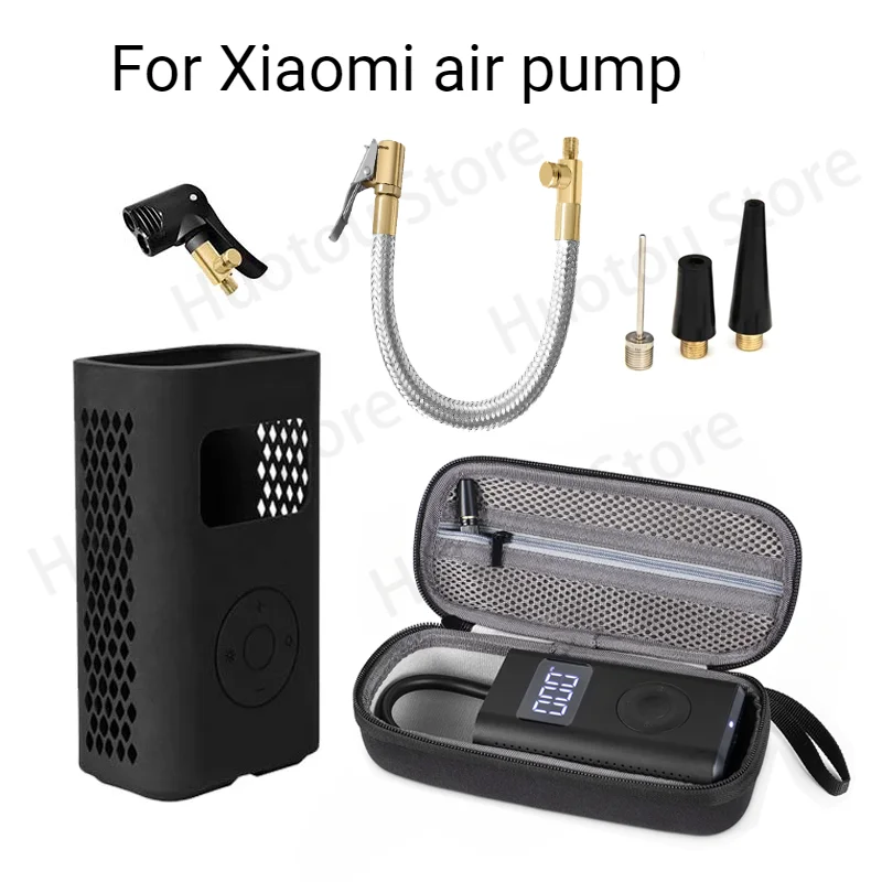 Custodia rigida in EVA custodia morbida in Silicone tubo di ricambio prolunga ugello tubo pneumatico per accessori per gonfiatore elettrico Xiaomi