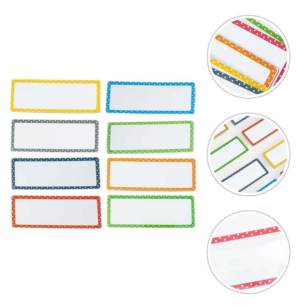 

8Pcs Magnetic Name Tags Dry Erase Magnets for Home Office School Easy Wipe Off Fridge Whiteboard Labels Magnetic Stickers