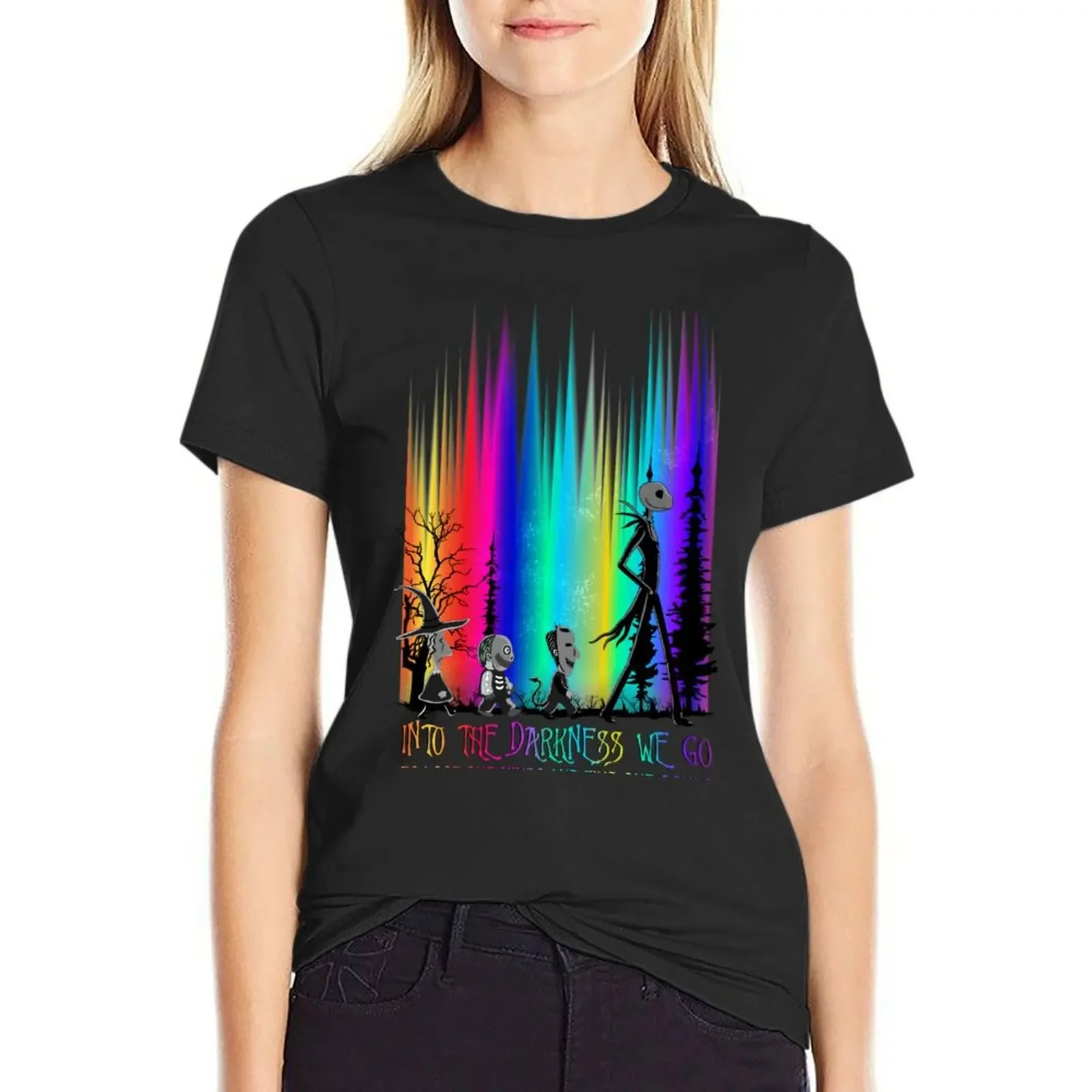 

Into the Darkness we go T-Shirt customs summer clothes graphics t-shirt dress for Women graphic