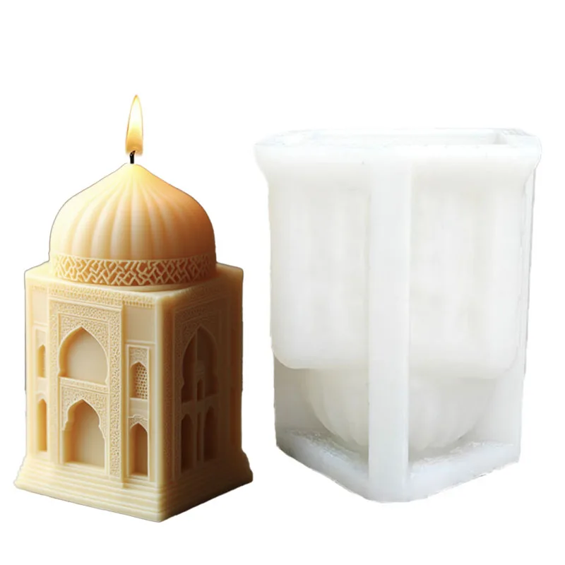 Sacred Mosque Silicone Candle Mold - Intricate Islamic Architecture Design, High-Quality Flexible & Reusable Molds for Handmade
