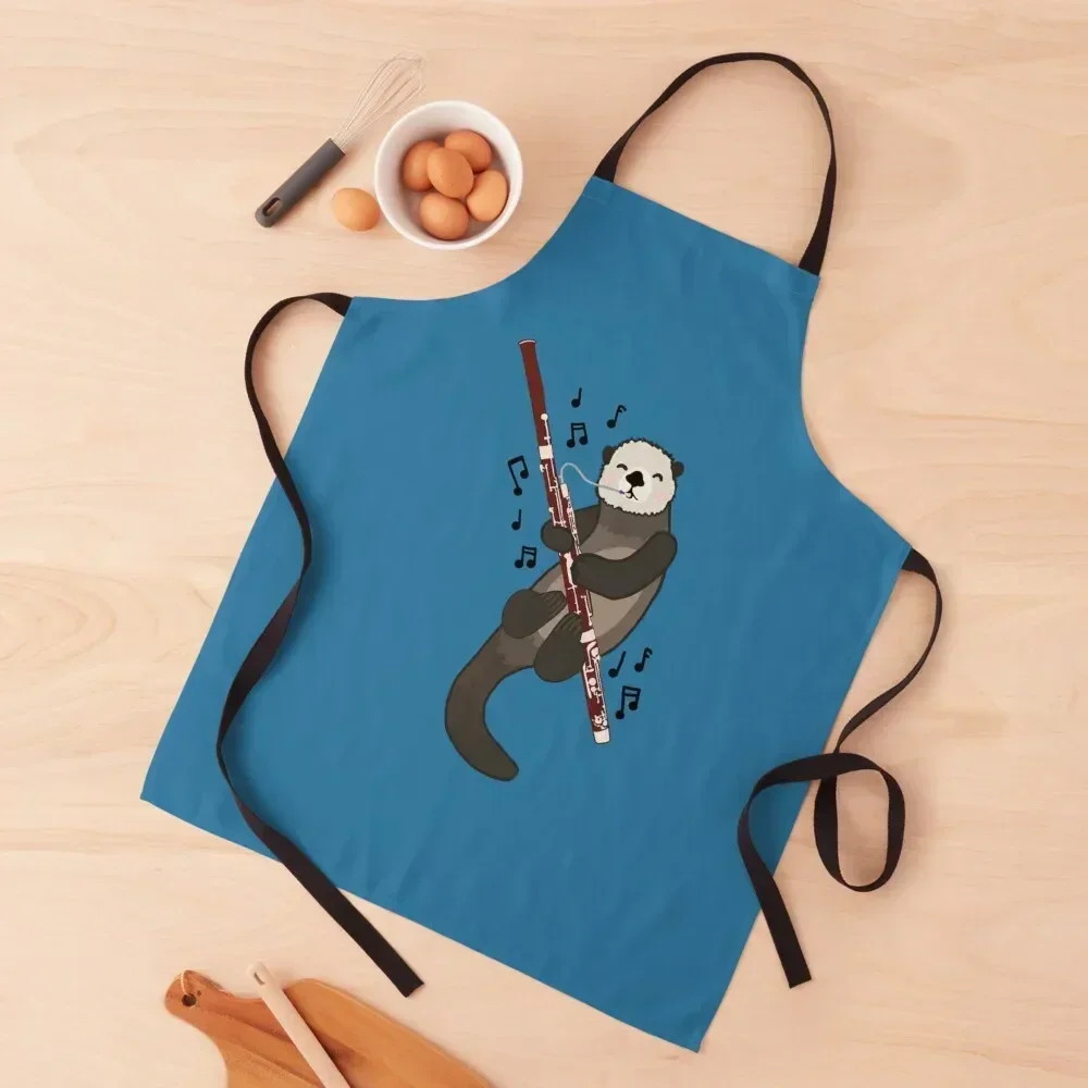 Bassoon Sea Otter Apron cooks clothes Chef Uniform For Men christmas House Things For Home And Kitchen Apron